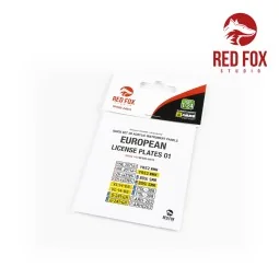 1/24 European Lincense plates vol.01, 1/24 - Red Fox Studio RFSQS-2...