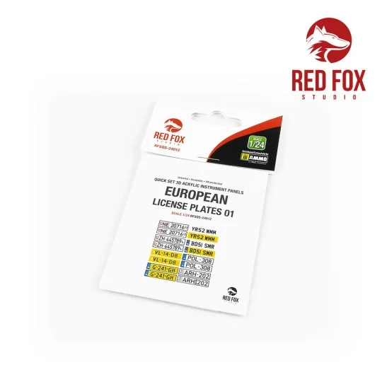 1/24 European Lincense plates vol.01, 1/24 - Red Fox Studio RFSQS-2...