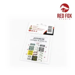 1/24 Japanese License plates vol.01, 1/24 - Red Fox Studio RFSQS-24013 2