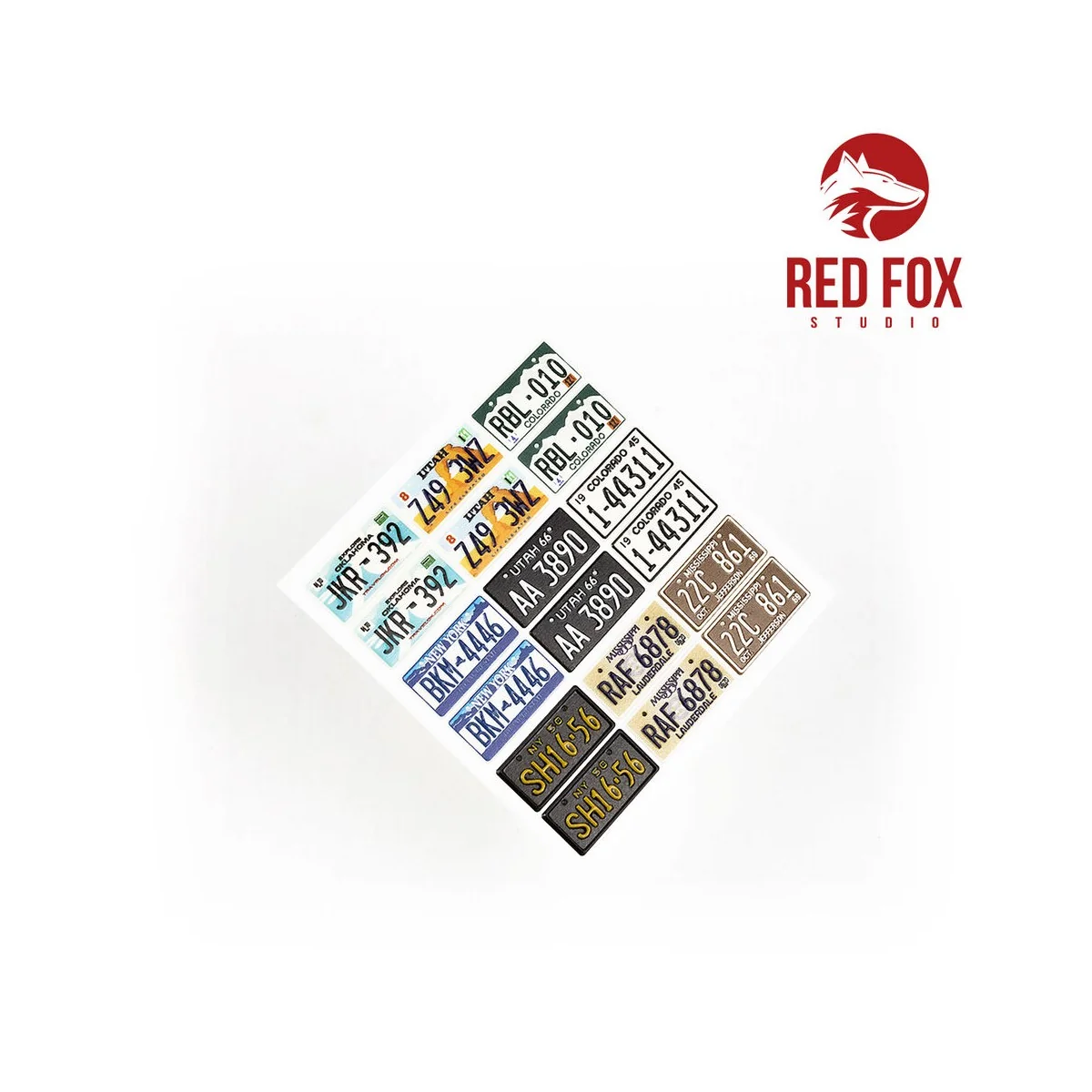 1/24 USA License plates vol.02, 1/24 - Red Fox Studio RFSQS-24014