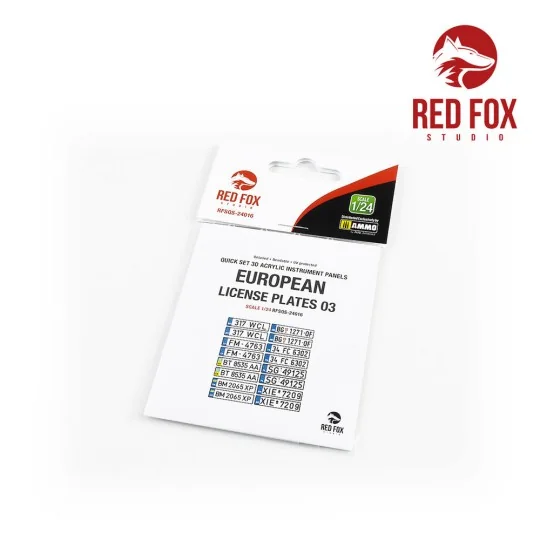 1/24 European Lincense plates vol.03, 1/24 - Red Fox Studio RFSQS-2...