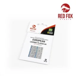 1/24 European Lincense plates vol.04, 1/24 - Red Fox Studio RFSQS-2...