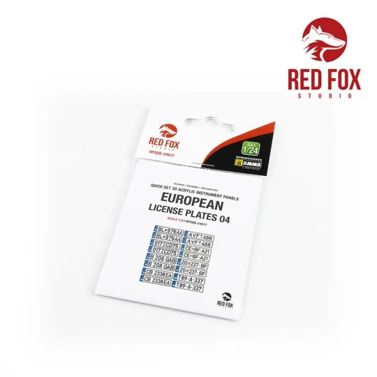 1/24 European Lincense plates vol.04, 1/24 - Red Fox Studio RFSQS-2...