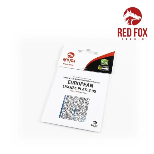 1/24 European Lincense plates vol.05, 1/24 - Red Fox Studio RFSQS-2...
