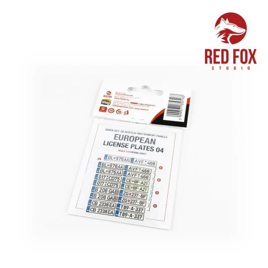 1/24 European Lincense plates vol.04, 1/24 - Red Fox Studio RFSQS-2...