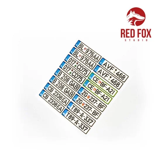 1/24 European Lincense plates vol.04, 1/24 - Red Fox Studio RFSQS-2...