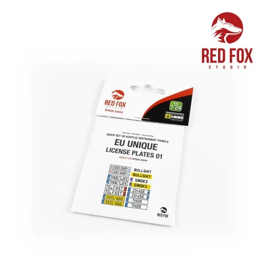 1/24 Unique License plates vol.01 (EU form), 1/24 - Red Fox Studio ...