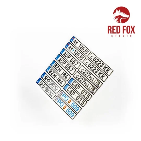1/24 European Lincense plates vol.05, 1/24 - Red Fox Studio RFSQS-2...