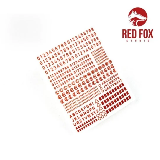 3D Resin Foundry Numeral & Letters for US AFV’s vol.01, 1/35 - Red ...
