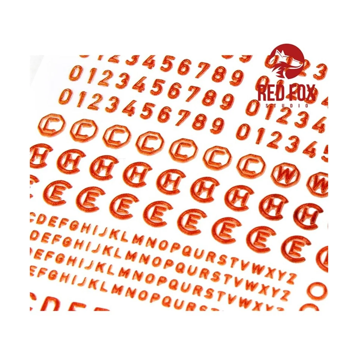 3D Resin Foundry Numeral & Letters for US AFV’s vol.01, 1/35 - Red ...
