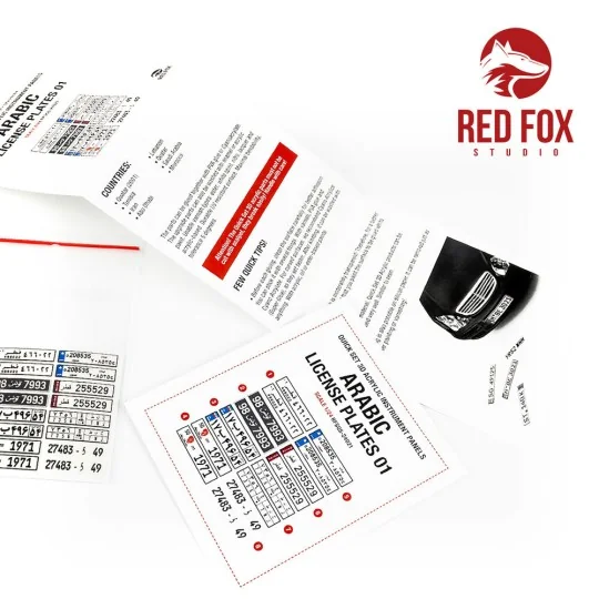1/24 Arabic License Plates vol.01, 1/48 - Red Fox Studio RFSQS-24021