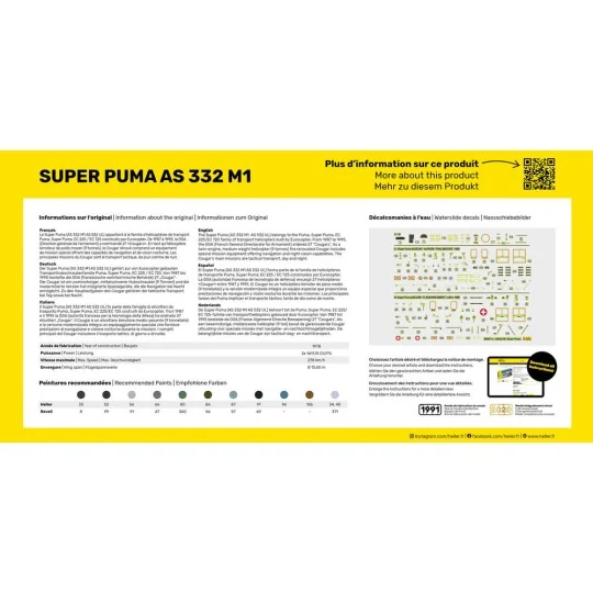 Super Puma AS 332 M1, 1/72 - Heller 80367 Super Puma AS 332 M1, 1/72 - Heller 80367
