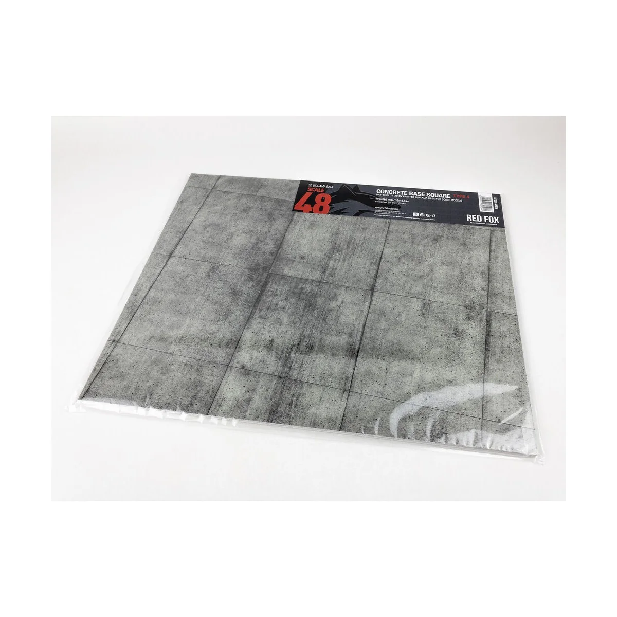 Concrete Base Square Type 4 380x320mm (Universal), 1/48 - Red Fox S...