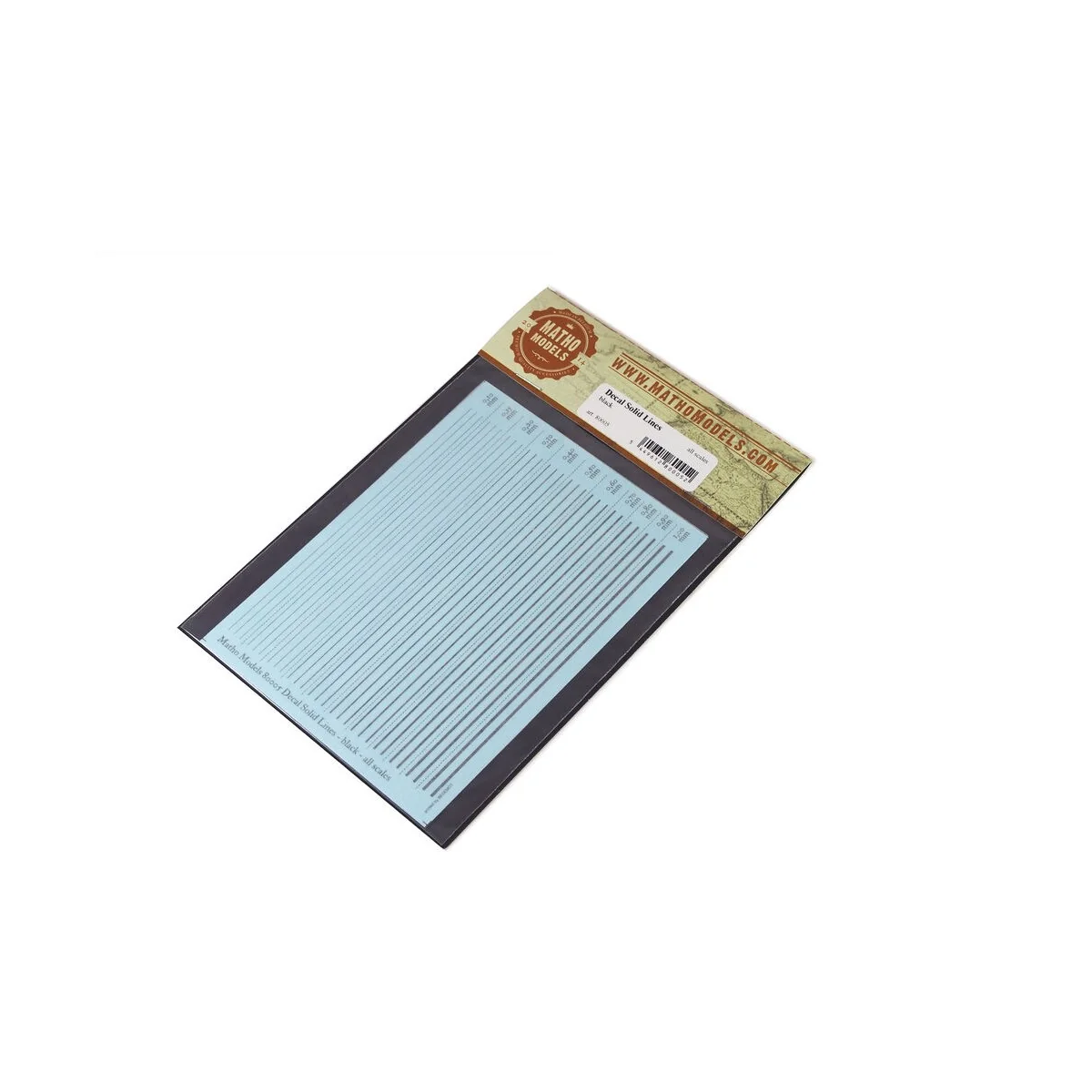 Decal Solid Lines - black - Matho Models 80005