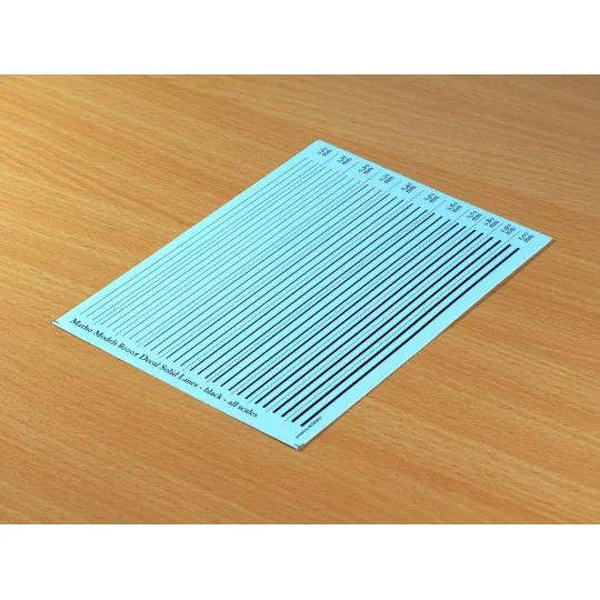 Decal Solid Lines - black - Matho Models 80005