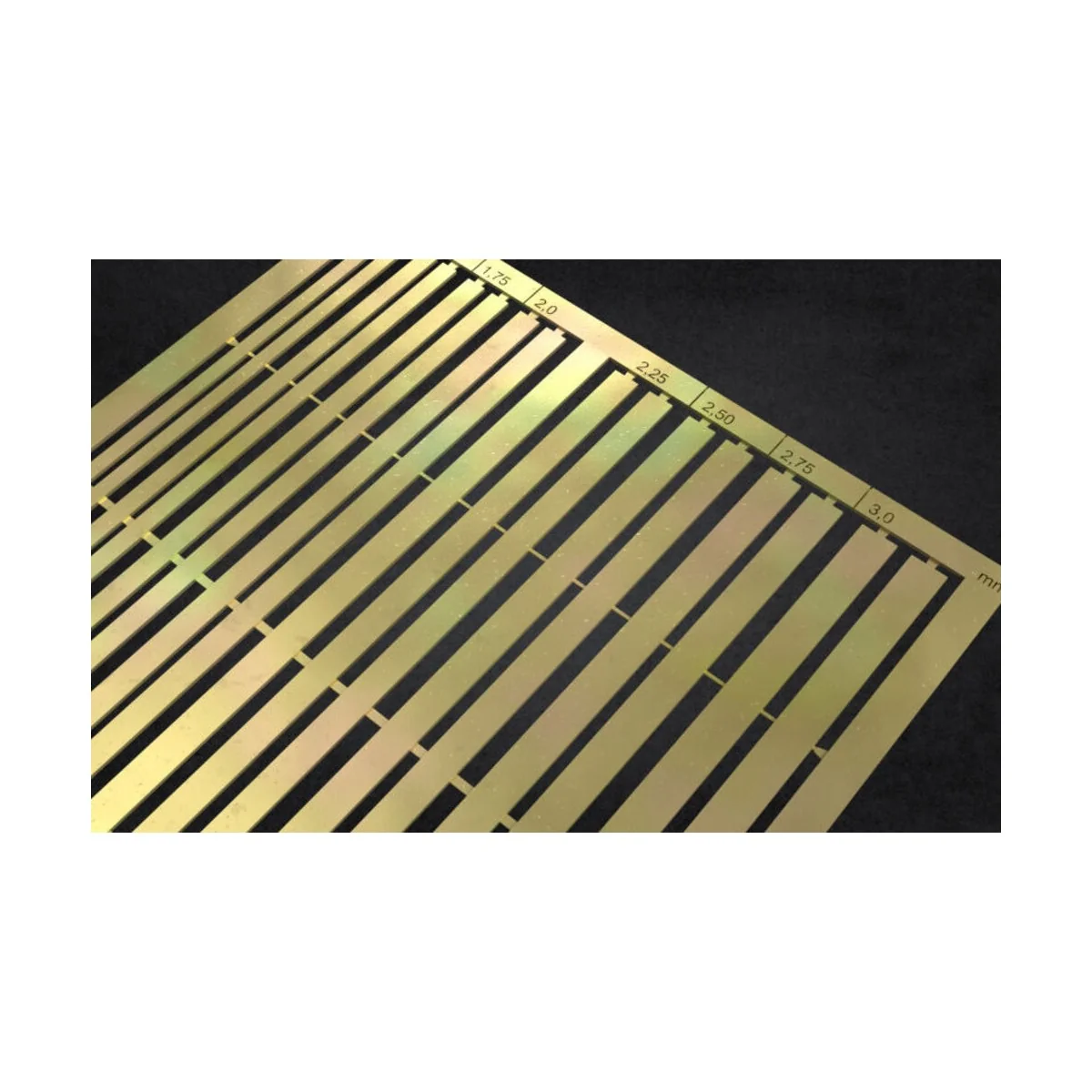 PE Brass Strips B: 1, 25 - 3 mm (0, 10mm thickness) - Matho Models ...
