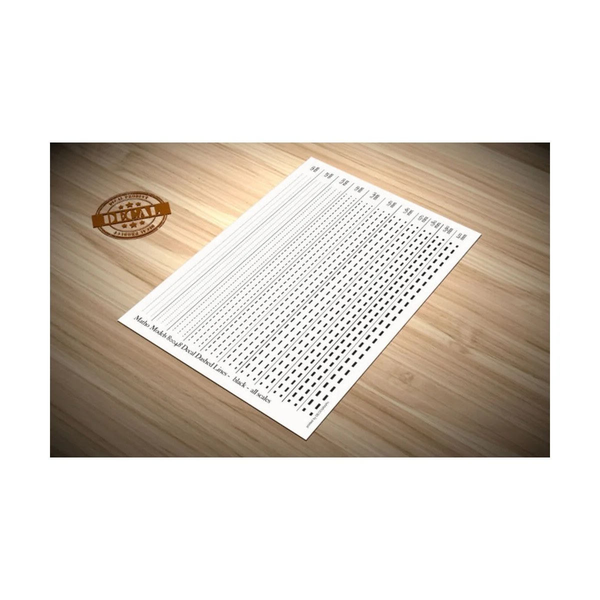 Decal Dashed Lines - black - Matho Models 80048
