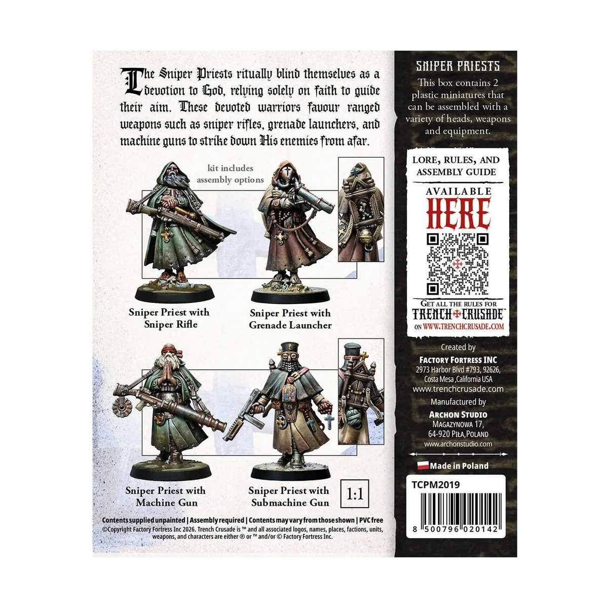 Trench Crusade: Sniper Priests - Archon Studio TCPM2019