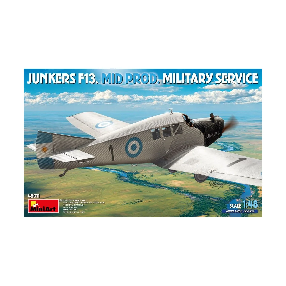 Junkers F13. Mid Prod. Military Service, 1/48 - MiniArt 48011