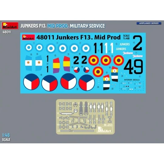 Junkers F13. Mid Prod. Military Service, 1/48 - MiniArt 48011