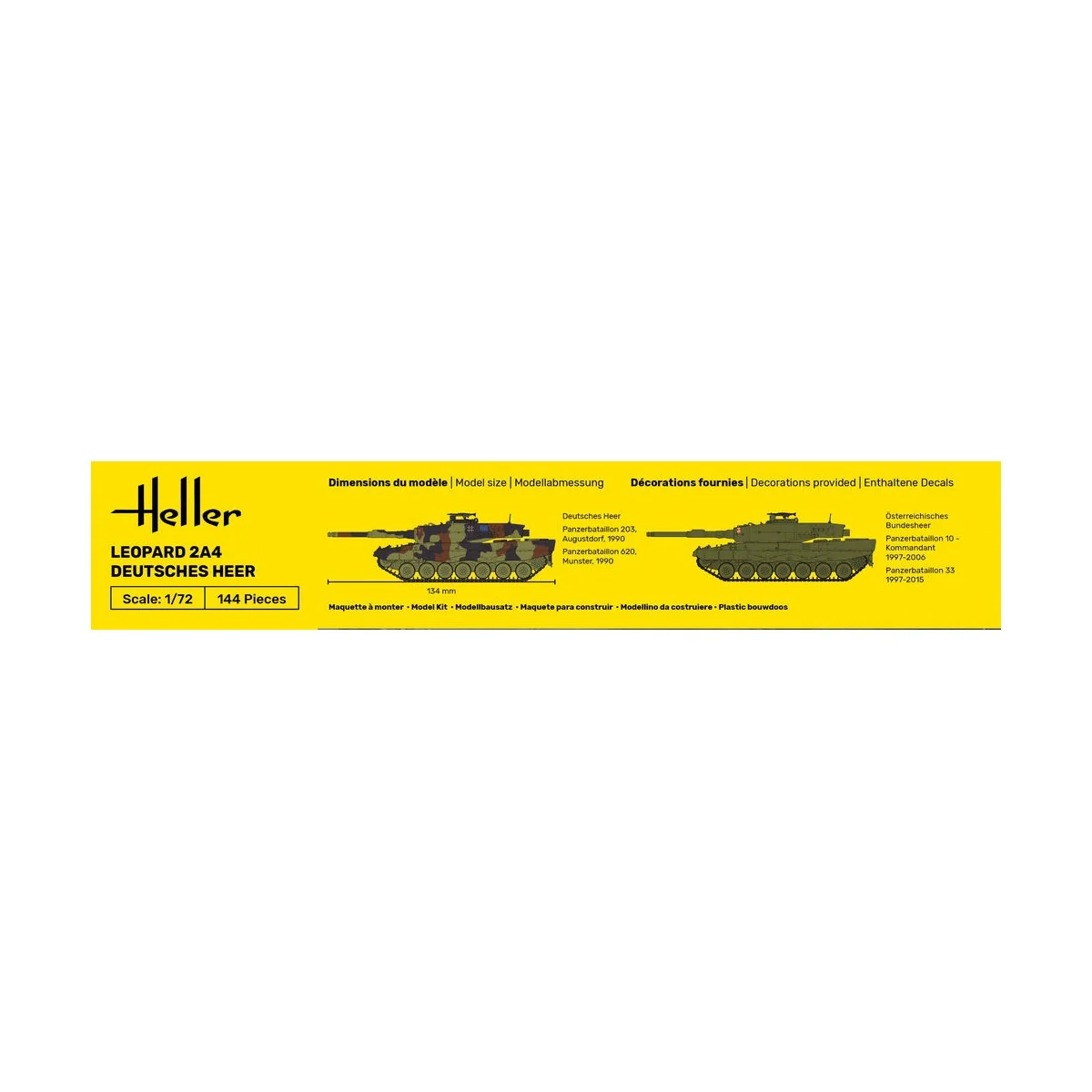STARTER KIT Leopard 2A4 - Deutsches Heer, 1/72 - Heller 35800