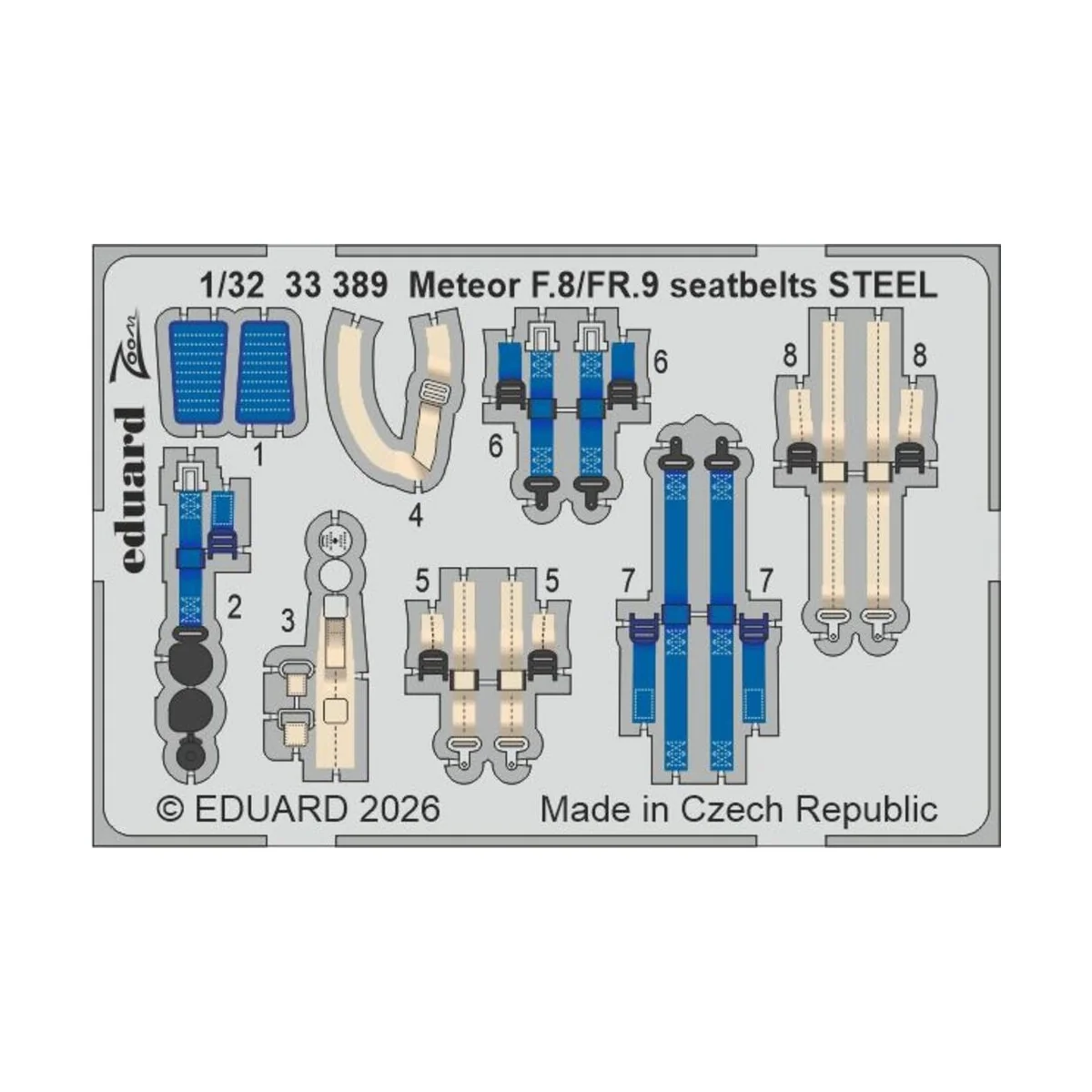 Meteor F.8 1/32 for Revell, 1/32 - Eduard Accessories BIG33173
