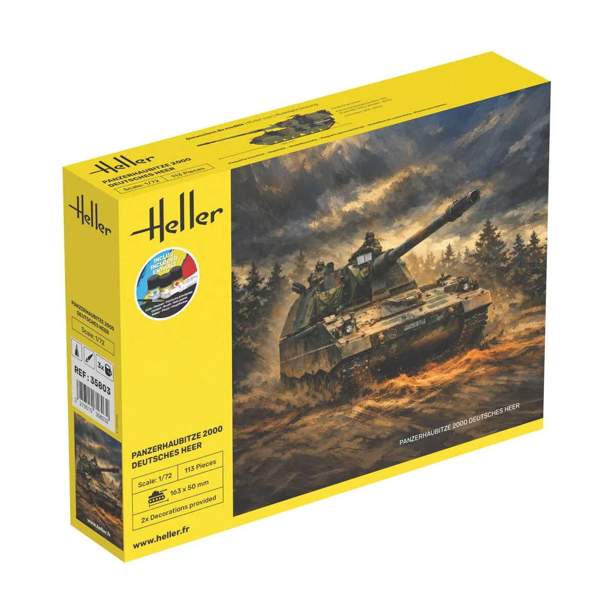 STARTER KIT Panzerhaubitze 2000 (PzH 2000), 1/72 - Heller 35803 STARTER KIT Panzerhaubitze 2000 (PzH 2000), 1/72 - Heller 35803