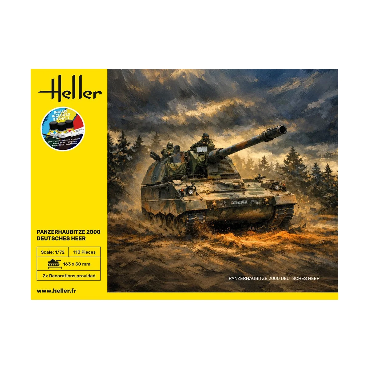 STARTER KIT Panzerhaubitze 2000 (PzH 2000), 1/72 - Heller 35803 STARTER KIT Panzerhaubitze 2000 (PzH 2000), 1/72 - Heller 35803