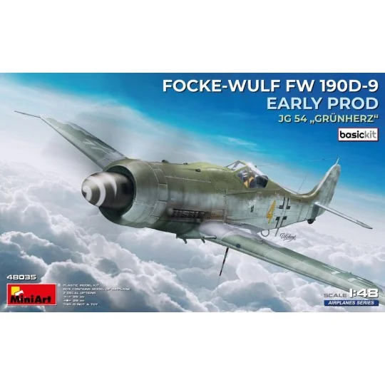 Focke-Wulf Fw 190D-9 Early Prod. JG 54 Grünherz Basic Kit., 1/48 - ...