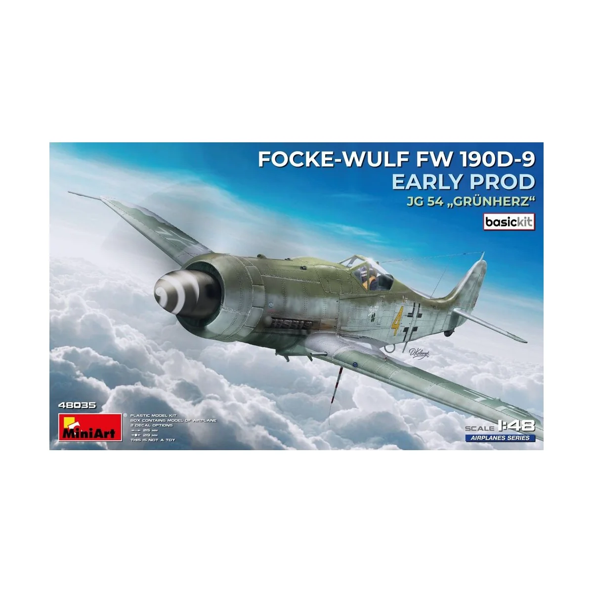 Focke-Wulf Fw 190D-9 Early Prod. JG 54 Grünherz Basic Kit., 1/48 - ...