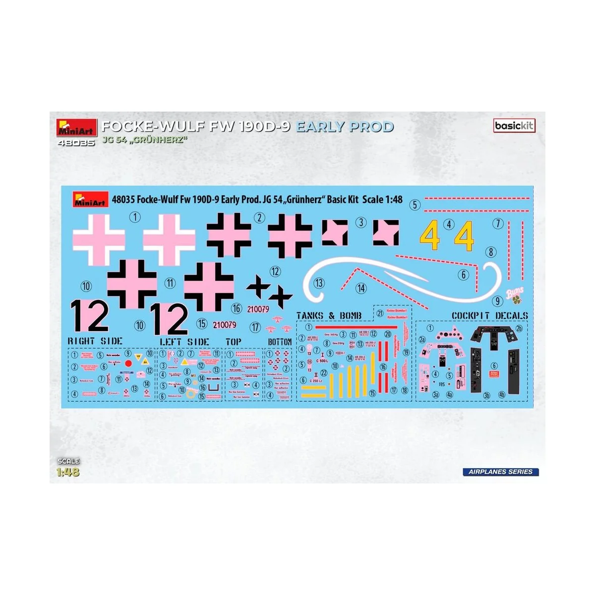 Focke-Wulf Fw 190D-9 Early Prod. JG 54 Grünherz Basic Kit., 1/48 - ...