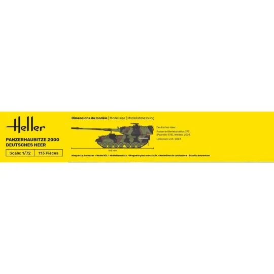 Panzerhaubitze 2000 (PzH 2000) - Deutsches Heer, 1/72 - Heller 30803