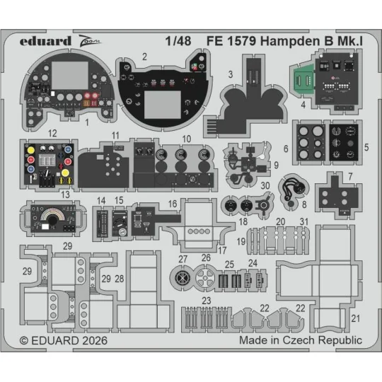 Hampden B Mk.I 1/48 for ICM, 1/48 - Eduard Accessories BIG49475