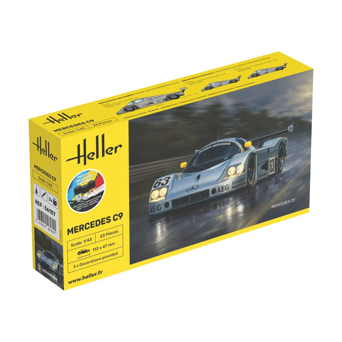 STARTER KIT Mercedes C9, 1/43 - Heller 56107