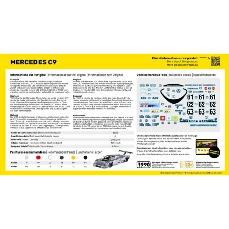 STARTER KIT Mercedes C9, 1/43 - Heller 56107