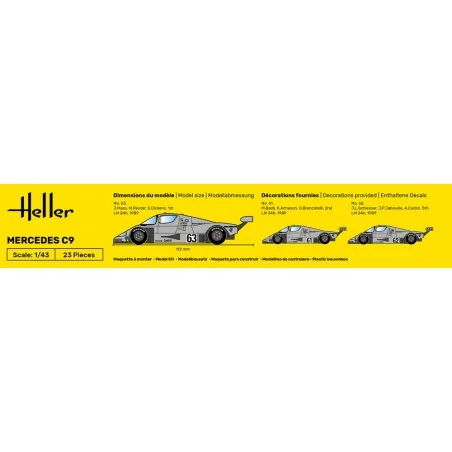 STARTER KIT Mercedes C9, 1/43 - Heller 56107