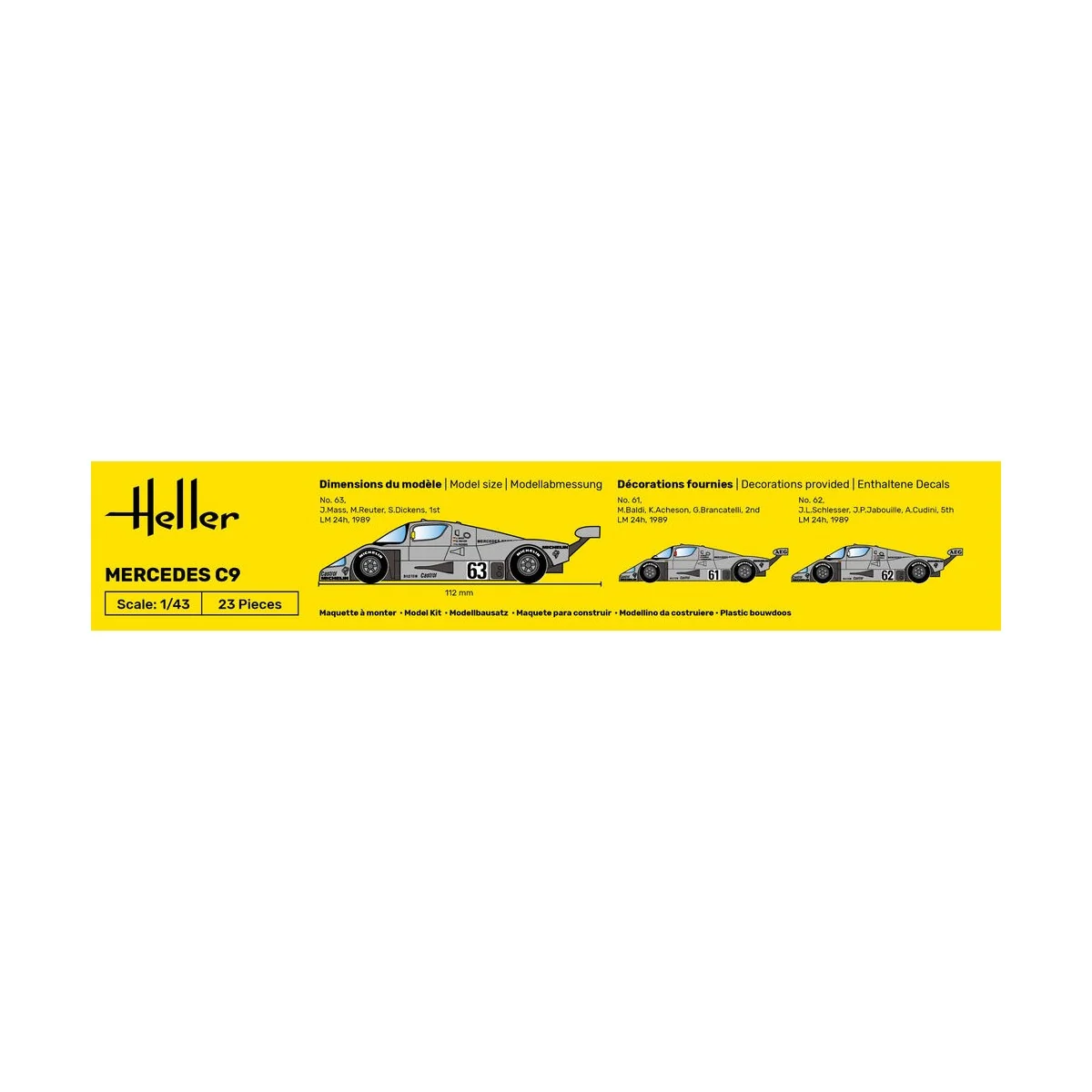 STARTER KIT Mercedes C9, 1/43 - Heller 56107