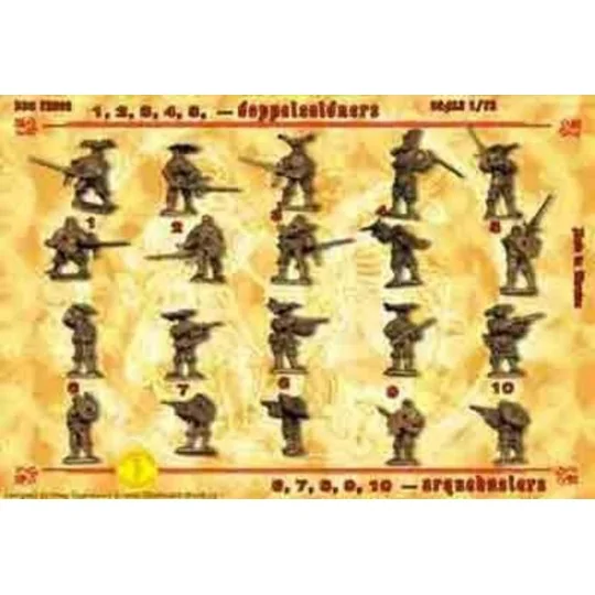 Landsknechts, XVI-XVII century, set 1, 1/72 - DDS DDS72002