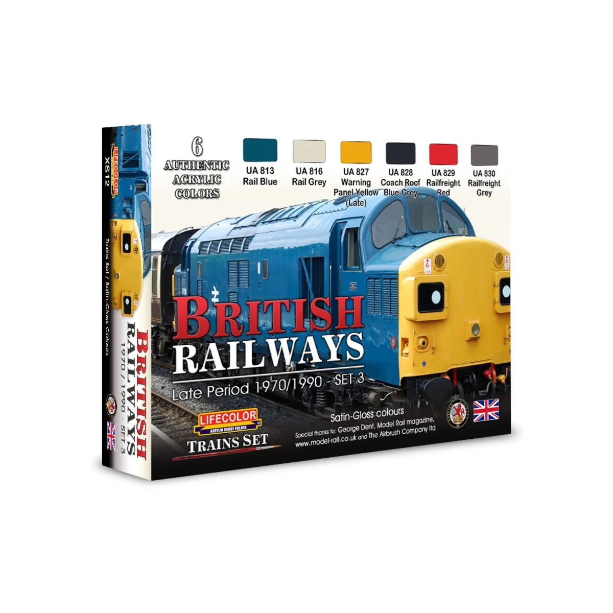 British Railways 3 6 x 22 ml - Lifecolor XS12