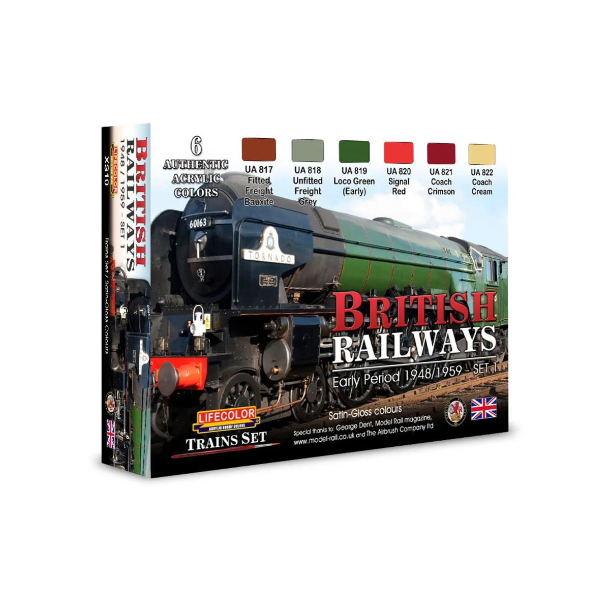 British Railways 1 6 x 22 ml - Lifecolor XS10