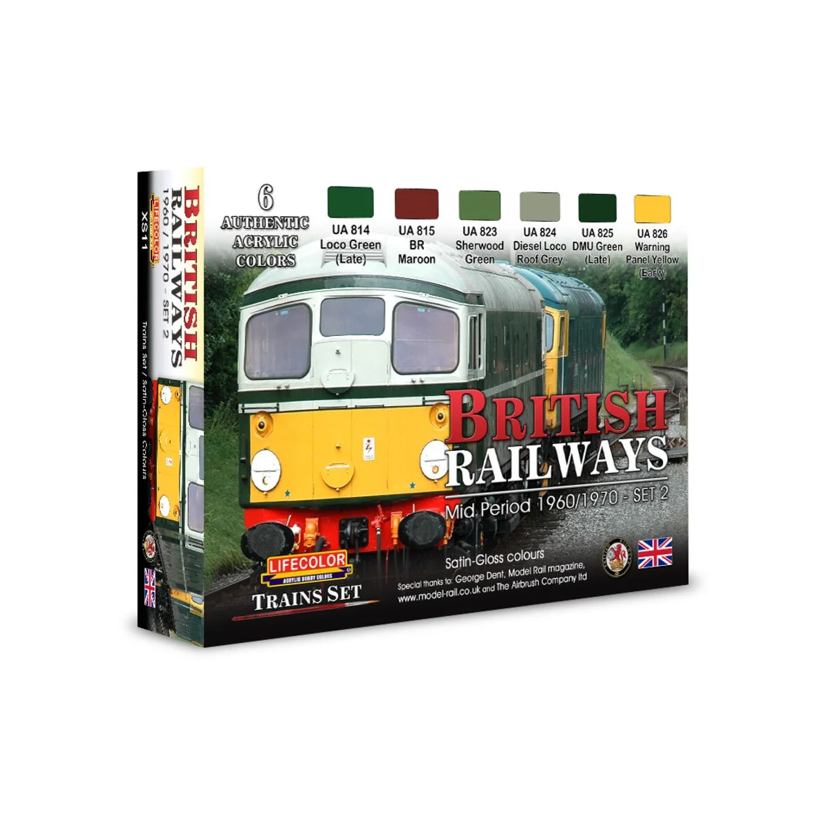British Railways 2 6 x 22 ml - Lifecolor XS11
