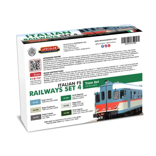 Italian Railways Set 4 6 x 22 ml - Lifecolor XS19