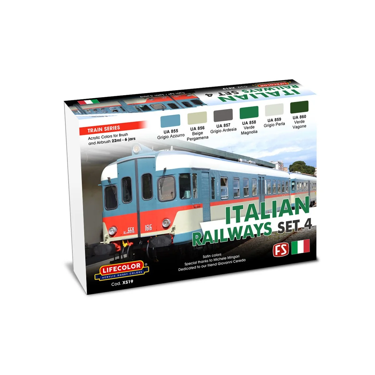Italian Railways Set 4 6 x 22 ml - Lifecolor XS19