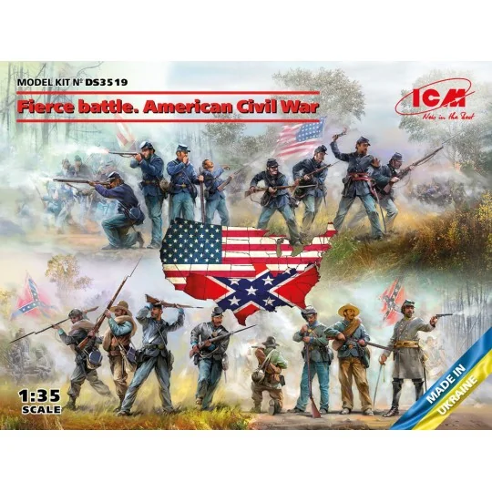 Fierce battle. American Civil War(Union Infan, UnionInfaSet 2, Conf...