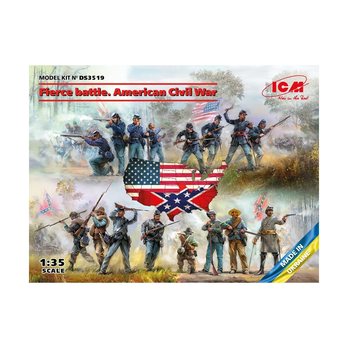 Fierce battle. American Civil War(Union Infan, UnionInfaSet 2, Conf...