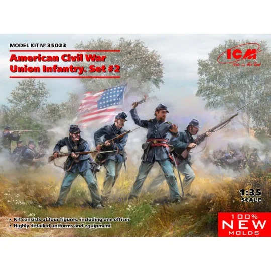 American Civil War Union Infantry. Set 2 (100% new molds), 1/35 - I...