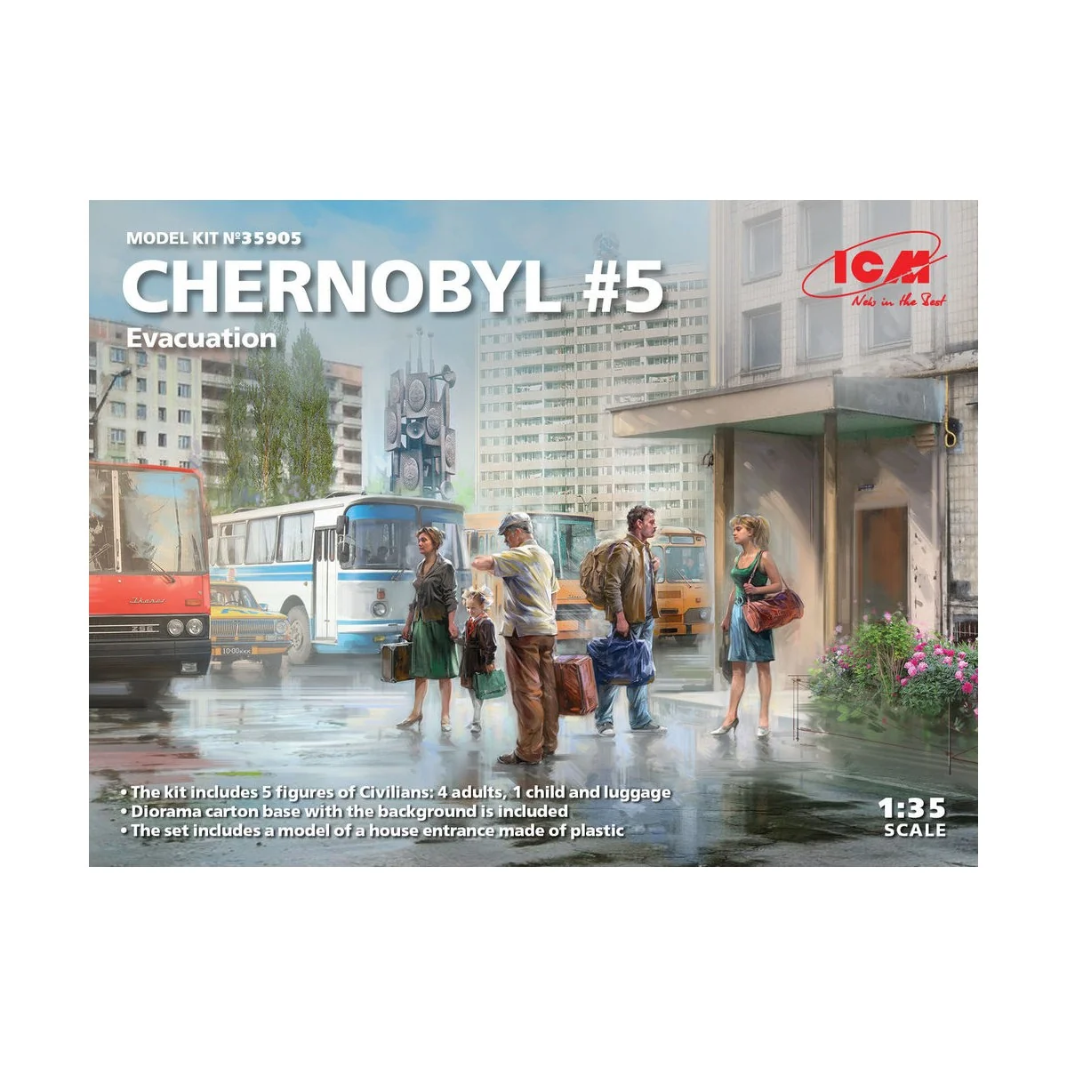 Chernobyl5. Extraction (4 adults, 1 child and luggage) (100% new mo...