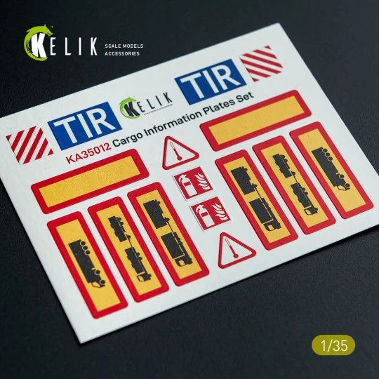Cargo Information plates set 1 - Decal for models, 1/35 - Kelik KA3...