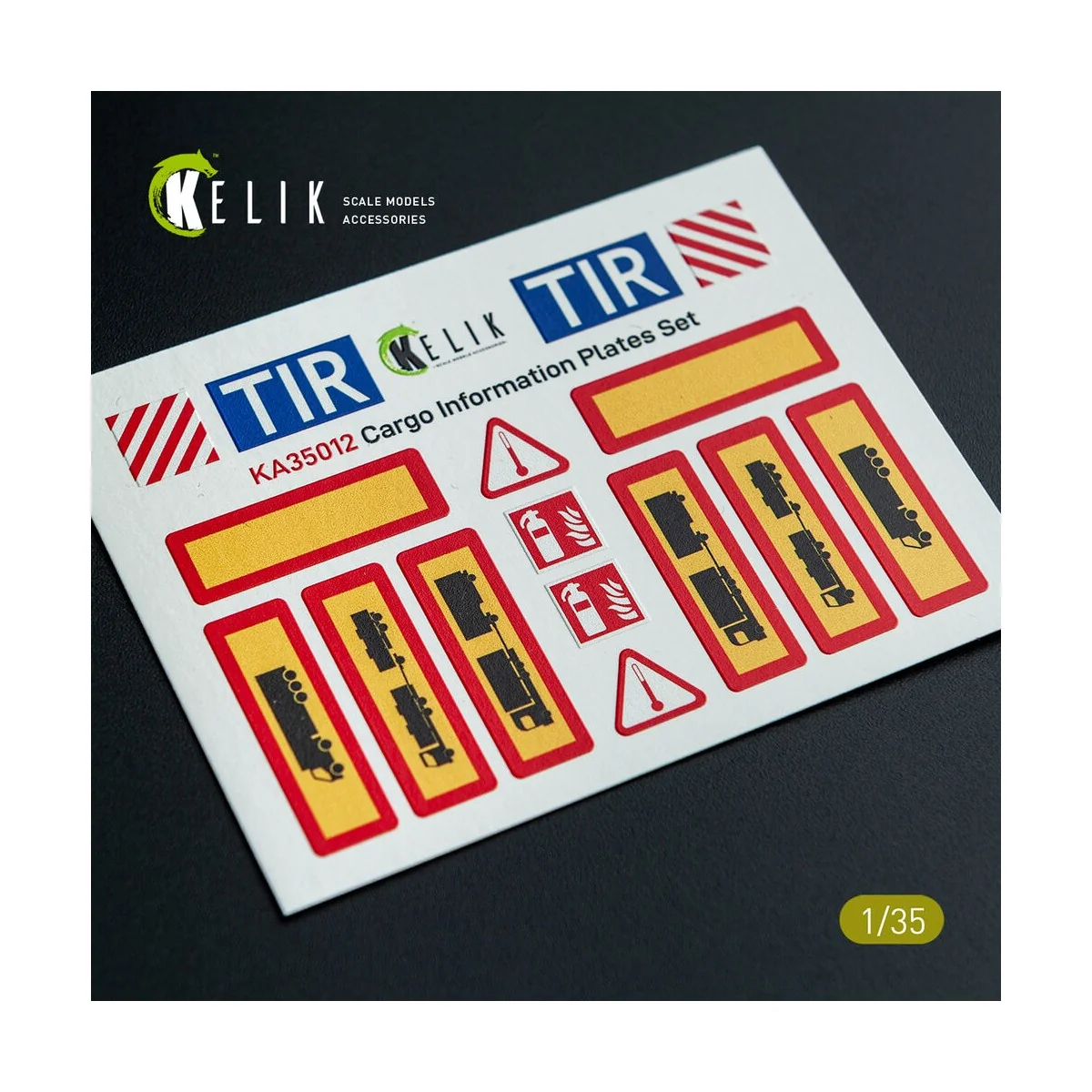 Cargo Information plates set 1 - Decal for models, 1/35 - Kelik KA3...