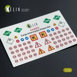 Cargo Information plates set 2 - Decal for models, 1/35 - Kelik KA3...